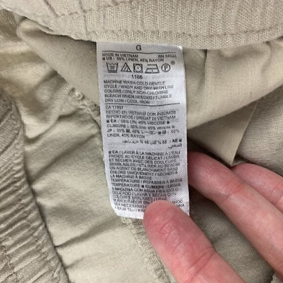 Old Navy A Stones Throw Linen Blend Pull On Shorts L - Picture 4 of 6